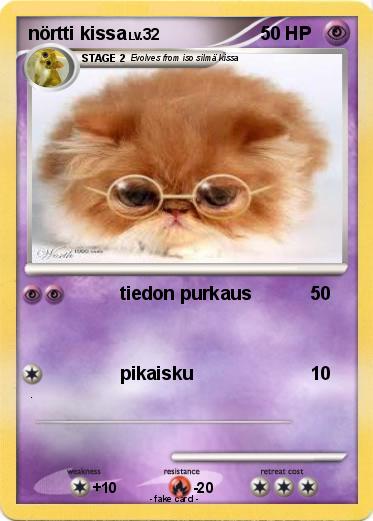 Pokemon nörtti kissa