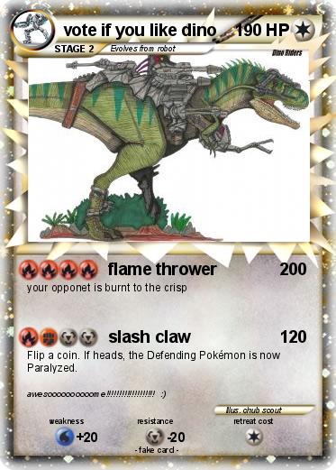 Pokemon vote if you like dino