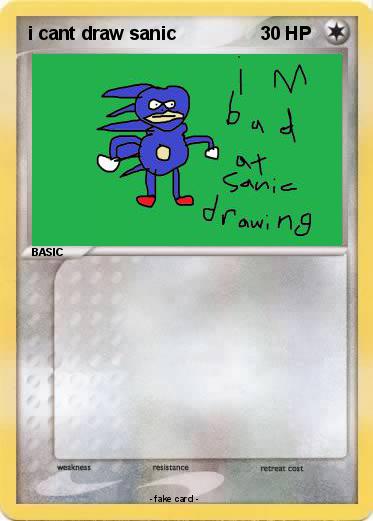 Pokemon i cant draw sanic