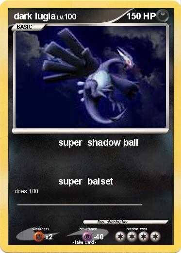 Pokemon dark lugia