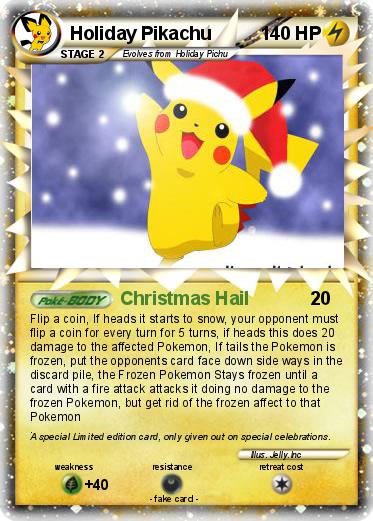 Pokemon Holiday Pikachu