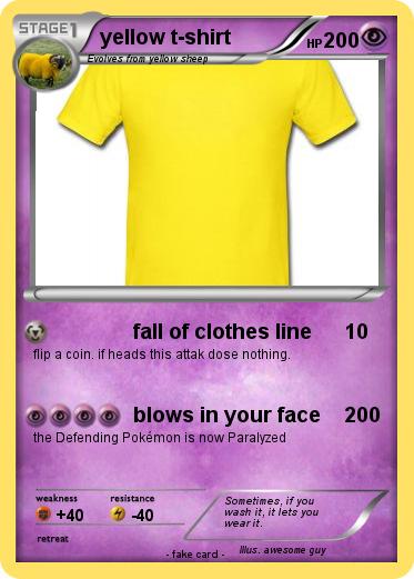 Pokemon yellow t-shirt