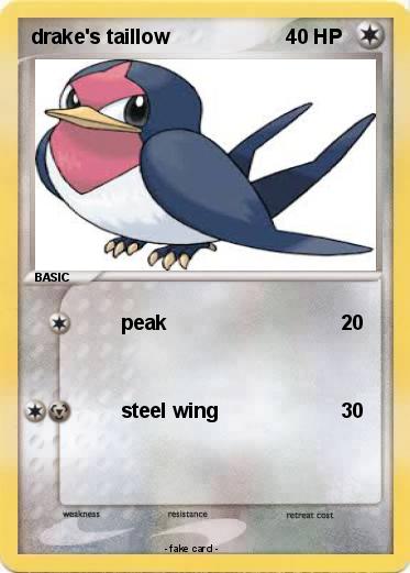 Pokemon drake's taillow