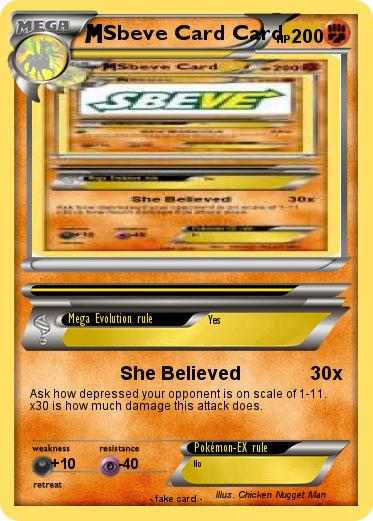 Pokemon Sbeve Card Card