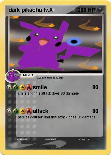 Pokemon dark pikachu lv.X