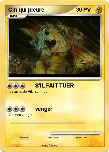 Pokemon Gin qui pleure