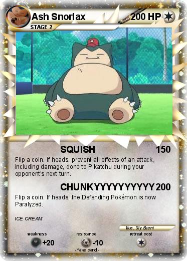 Pokemon Ash Snorlax