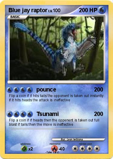 Pokemon Blue jay raptor