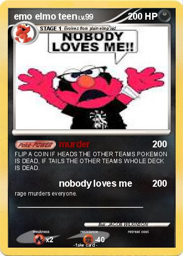 Pokemon emo elmo teen