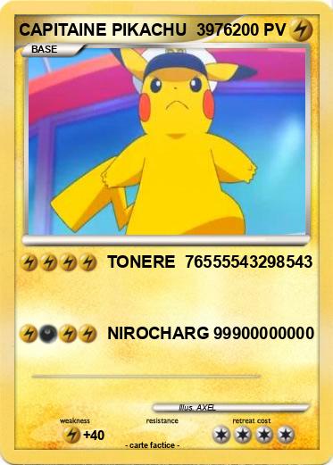 Pokemon CAPITAINE PIKACHU  3976