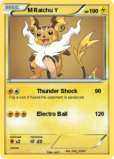 Pokemon M Raichu Y