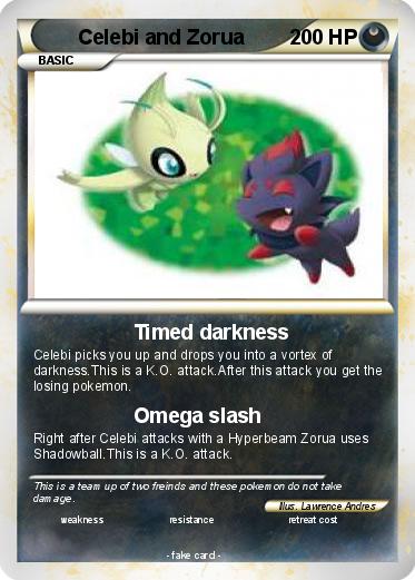 Pokemon Celebi and Zorua