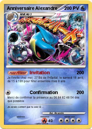 Pokemon Anniversaire Alexandre
