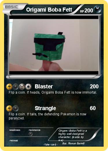 Pokemon Origami Boba Fett