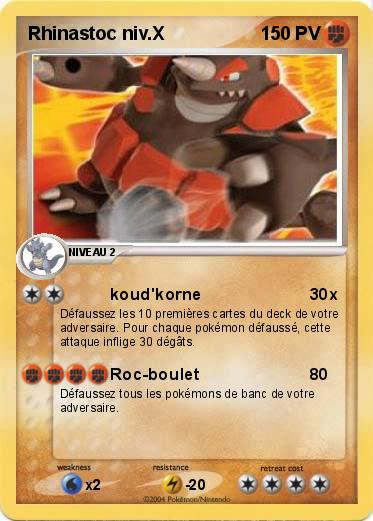 Pokemon Rhinastoc niv.X