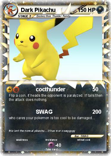 Pokemon Dark Pikachu