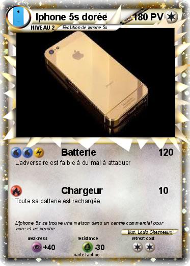 Pokemon Iphone 5s dorée