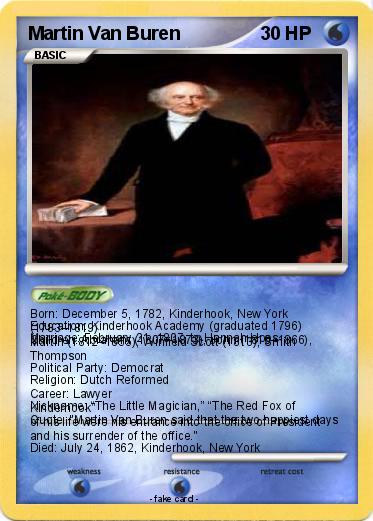 Pokemon Martin Van Buren