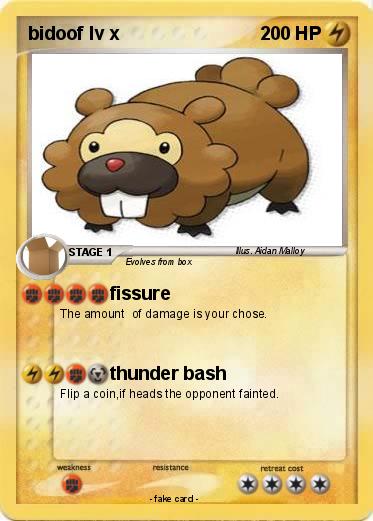 Pokemon bidoof lv x