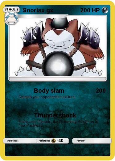 Pokemon Snorlax gx