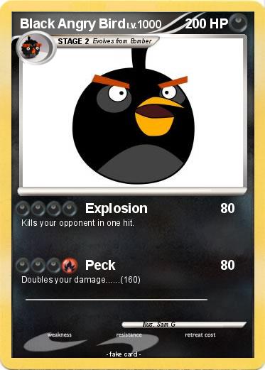 Pokemon Black Angry Bird