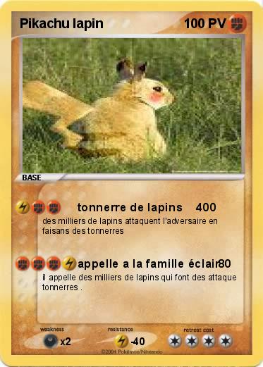 Pokemon Pikachu lapin