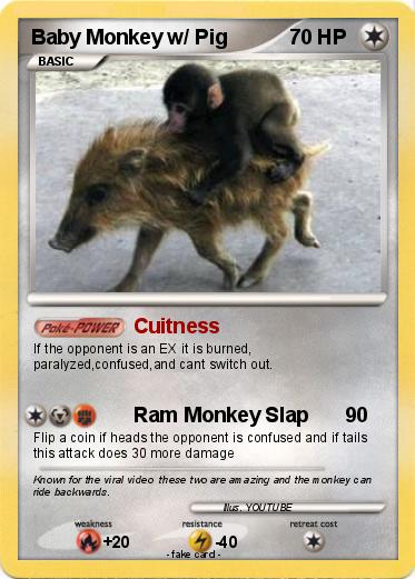 Pokemon Baby Monkey w/ Pig