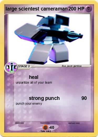 Pokemon large scientest cameraman