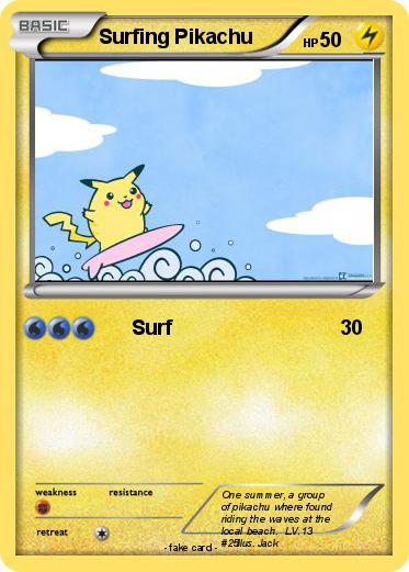 Pokemon Surfing Pikachu
