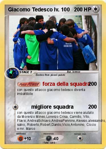 Pokemon Giacomo Tedesco lv. 100