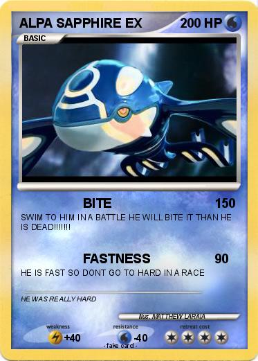 Pokemon ALPA SAPPHIRE EX