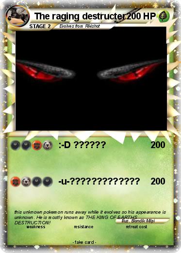 Pokemon The raging destructer