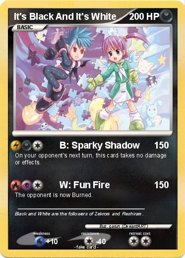 Pokemon It's Black And It's White