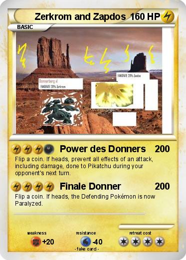 Pokemon Zerkrom and Zapdos