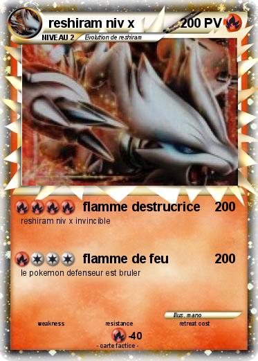 Pokemon reshiram niv x