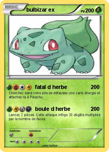 Pokemon bulbizar ex