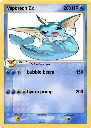 Pokemon Vaporeon Ex