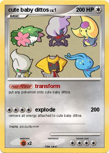 Pokemon cute baby dittos