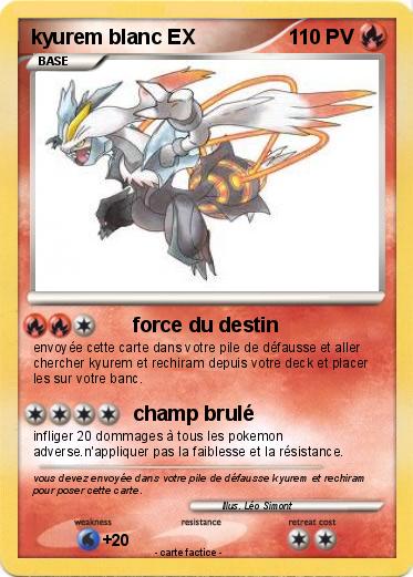 Pokemon kyurem blanc EX