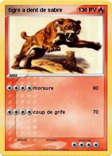 Pokemon tigre a dent de sabre