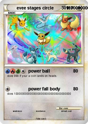 Pokemon evee stages circle          1000000000000