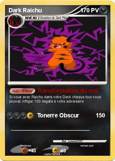 Pokemon Dark Raichu