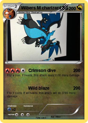 Pokemon Wibers M charizard EX