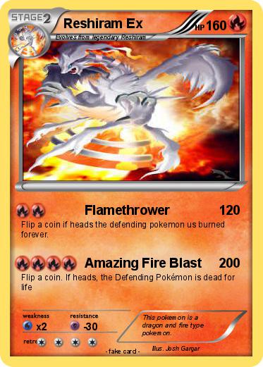 Pokemon Reshiram Ex