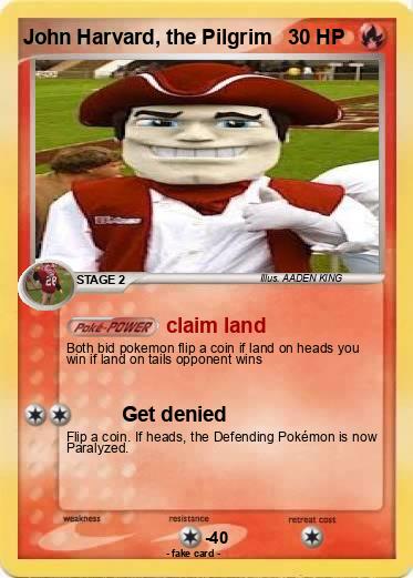 Pokemon John Harvard, the Pilgrim