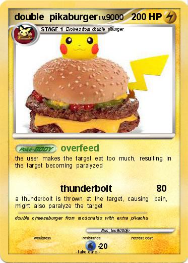 Pokemon double  pikaburger