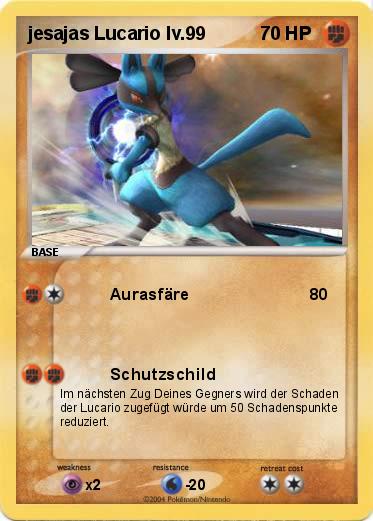 Pokemon jesajas Lucario lv.99