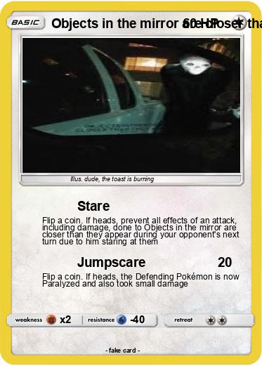 Pokemon Objects in the mirror are closer than they appear