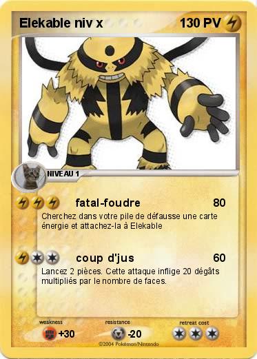 Pokemon Elekable niv x