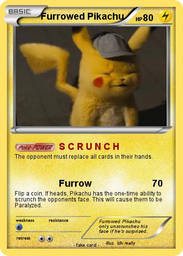 Pokemon Furrowed Pikachu